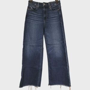Paige Raw Hem Aressa Dark Wash Jeans Womens 27W Wide Leg